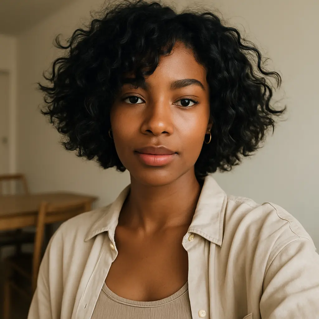 Candid Curl Elegance