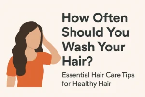 Woman pondering hair washing frequency