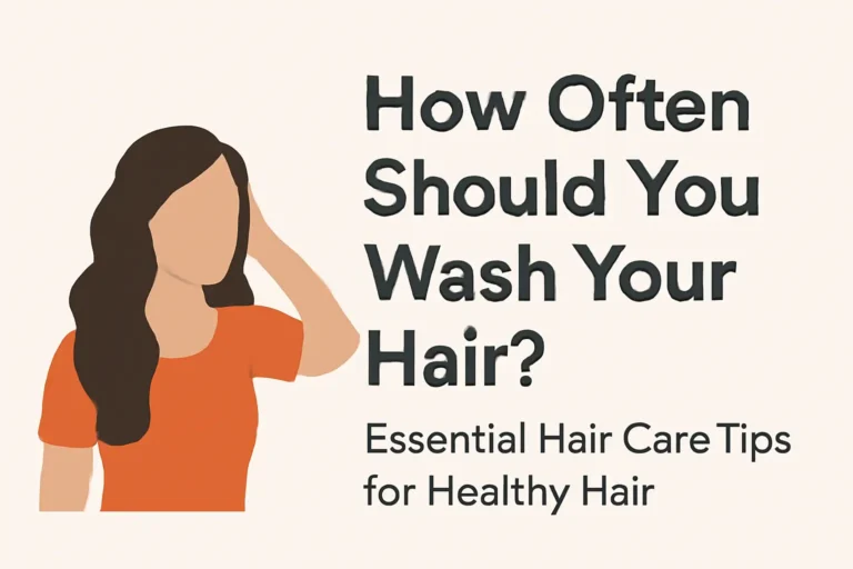 Woman pondering hair washing frequency