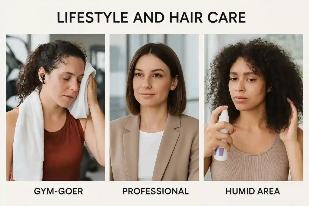 Lifestyle impacts hair care routines