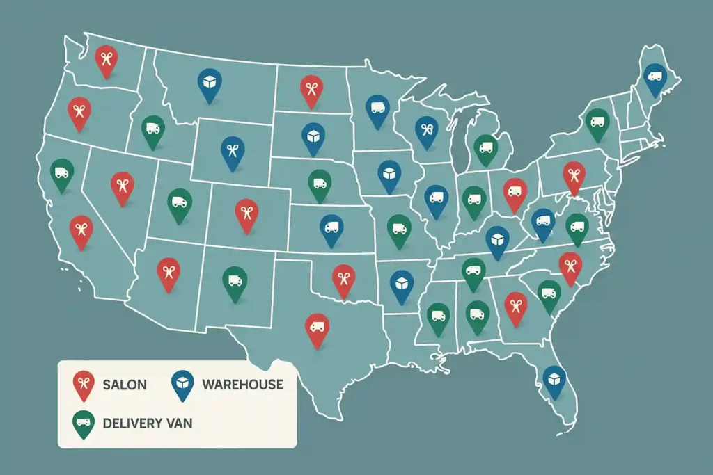 USA Map for hair wigs