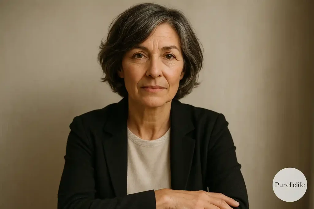 Senior woman with Layered Bob haircut