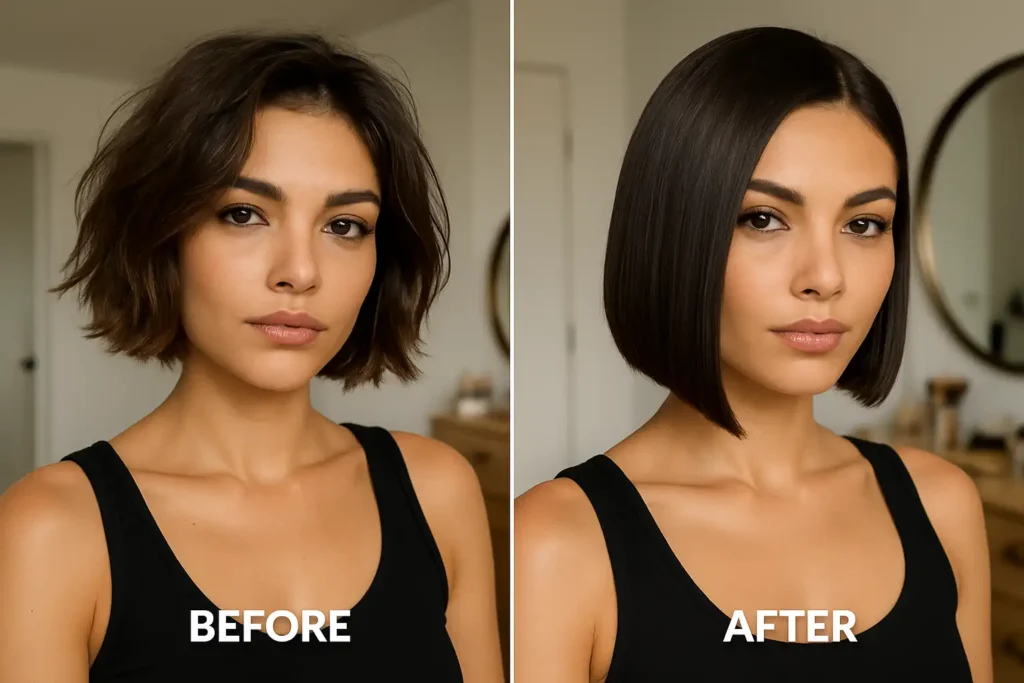 Sleek & Polished Ripped Bob