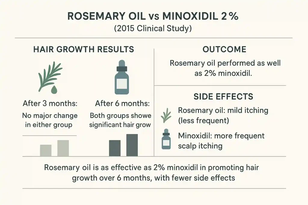 Rosemary oil vs Minoxidil effectiveness comparison