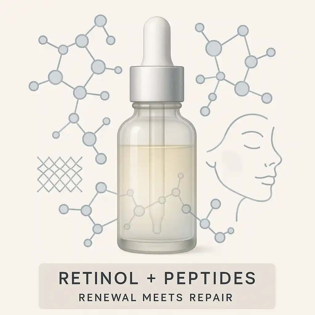 Retinol + Peptides skincare combo for repair and collagen boost
