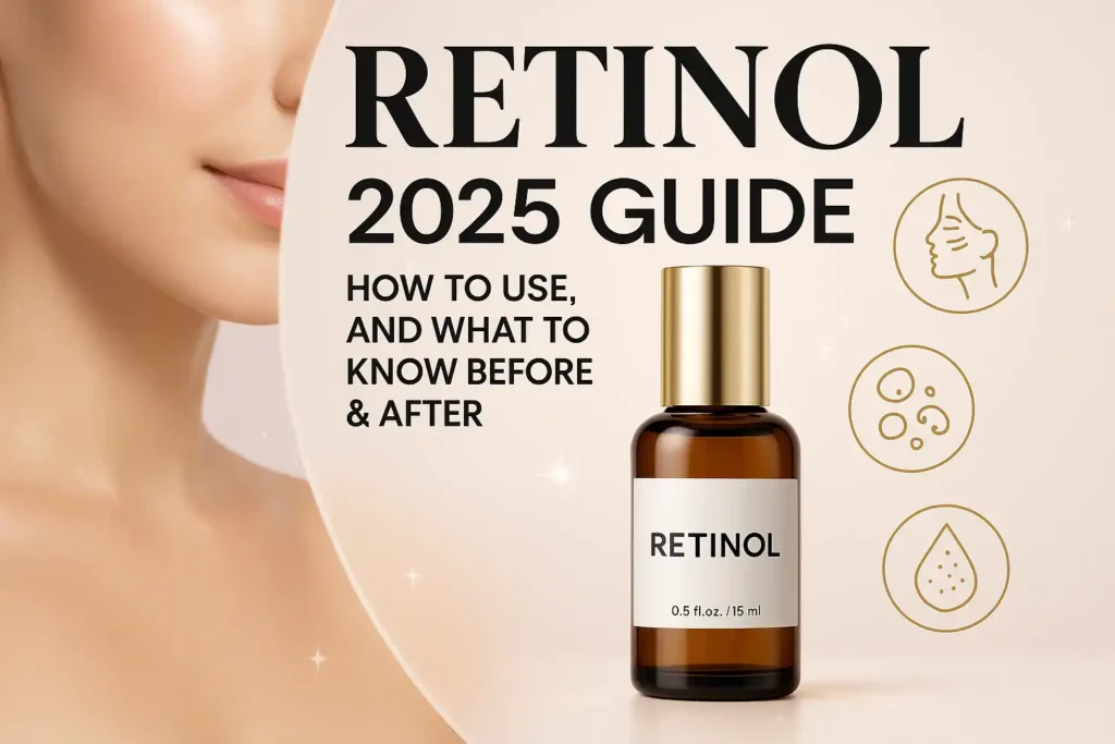 2025 Retinol Guide - How to Use, Benefits, and Before & After Results with Skincare Products.