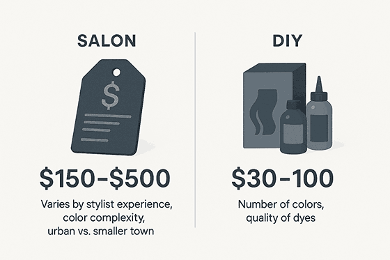 Cost estimation for calico hair in salon vs diy