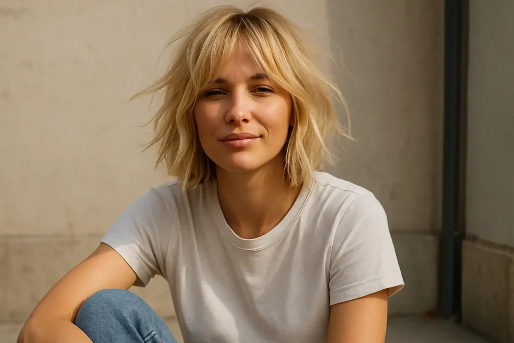 The Effortless Everyday Look of ripped bob hair