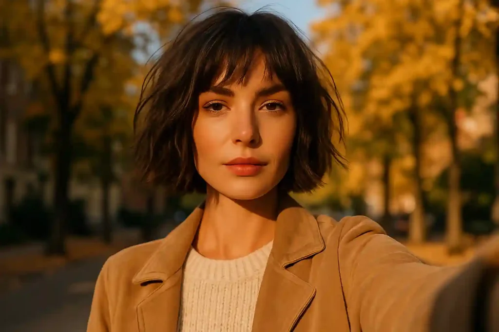 a model with a ripped bob